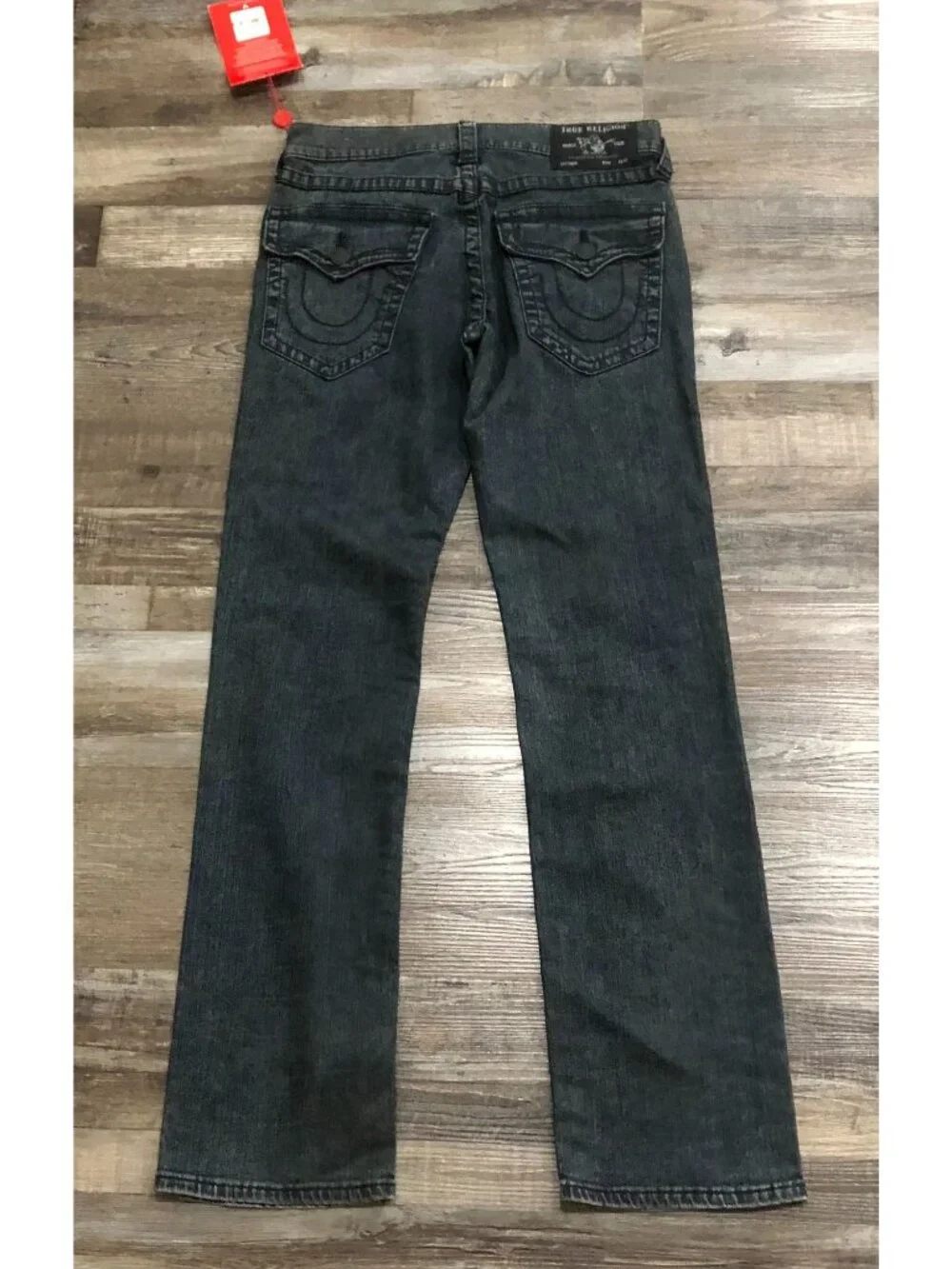 True Religion Mens 30x34 Ricky Relaxed Straight Fit Dark Wash Jeans New w $140 T